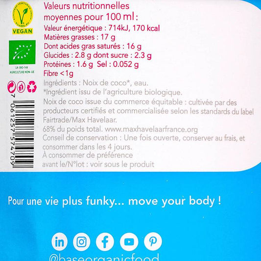 Le Lait de coco 17% BIO
