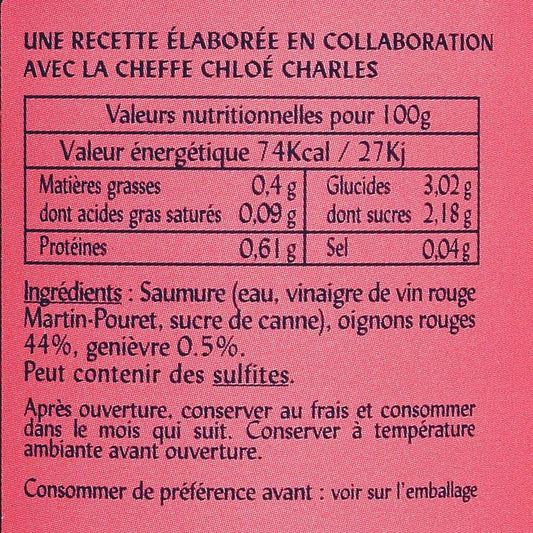 Les Pickles oignons rouges genièvre "Martin Pouret"