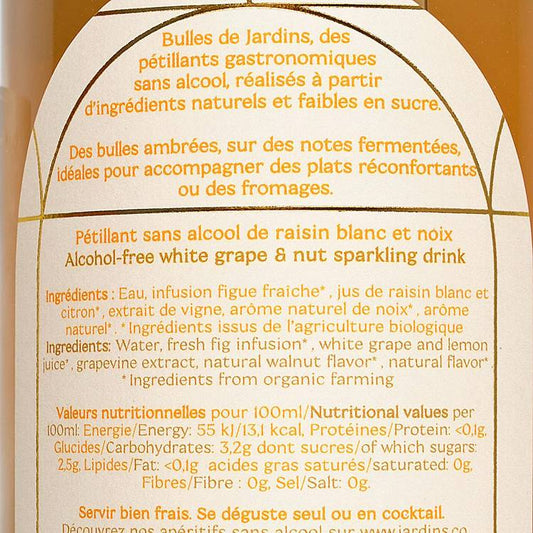 Le Pétillant raisin blanc & noix sans alcool BIO