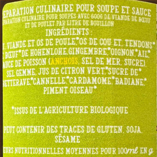 Le Bouillon vietnamien pho BIO
