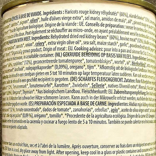 Le Chili con carne BIO