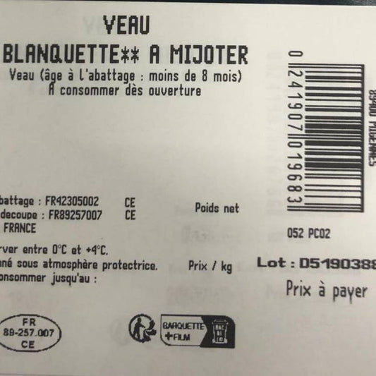 La Blanquette de veau **
