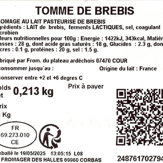 La Tomme de brebis des monts d'Ardèche
