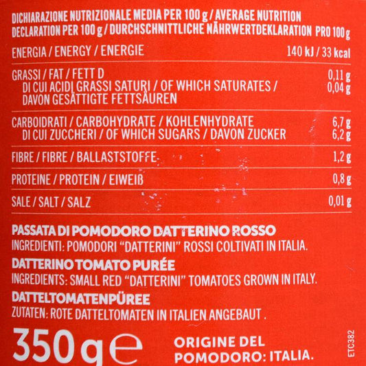 La Purée de tomate datterino rouge "Così Com'è"