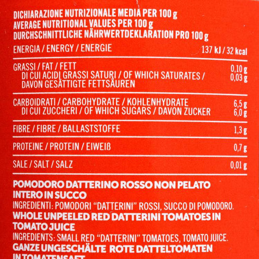 Les Tomates datterino rouges entières "Così Com'è"