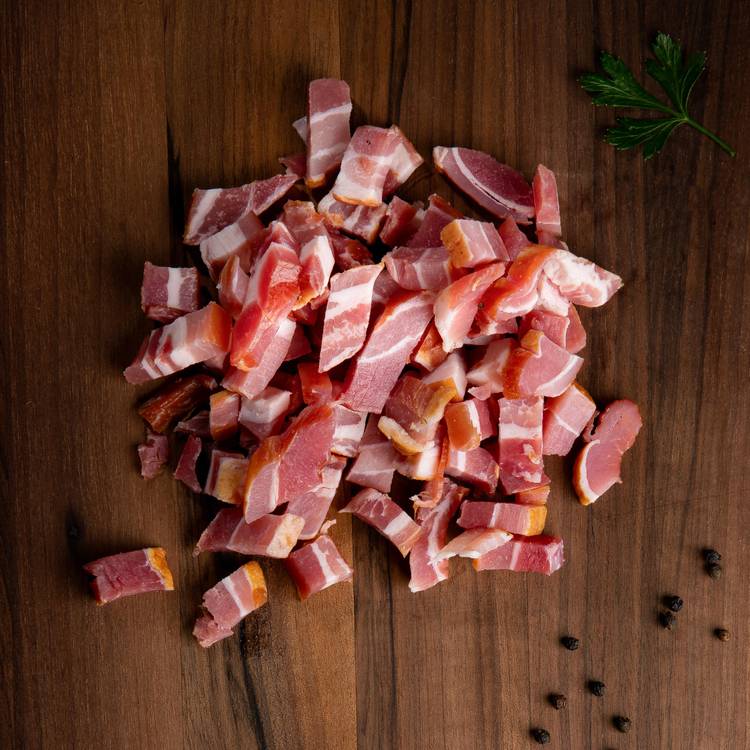 Les Gros lardons fumés au sel sec