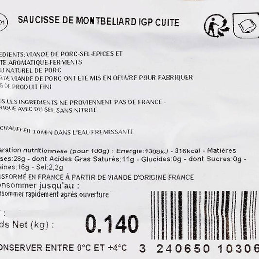 Les Mini Saucisses de Montbéliard IGP