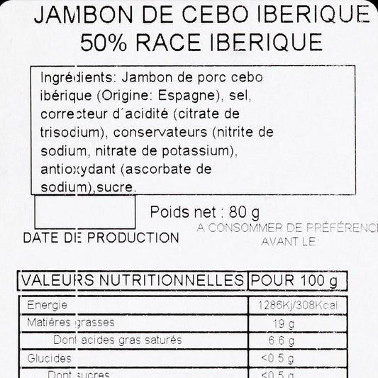 Le Jambon cebo ibérique