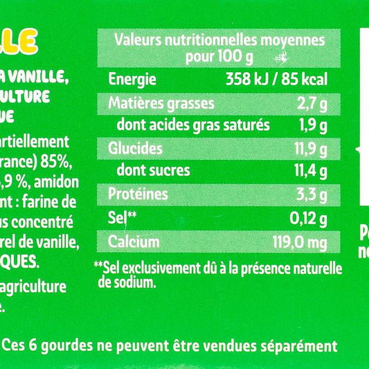 Les Gourdes vanille framboise BIO