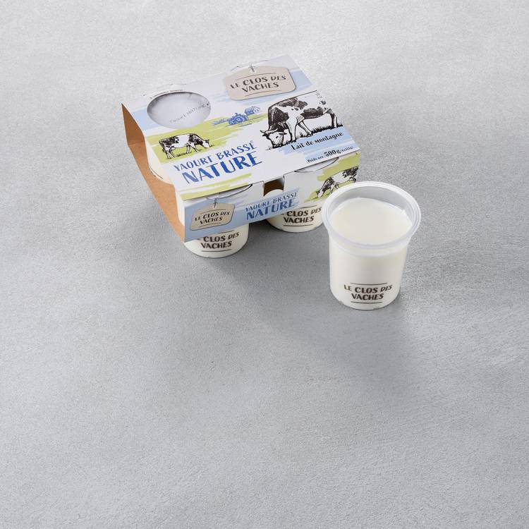 Les Yaourts brassés nature "Le Clos des Vaches"