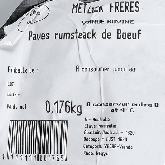 Le Pavé de Rumsteak*** Wagyu Australie - Metzger Frères