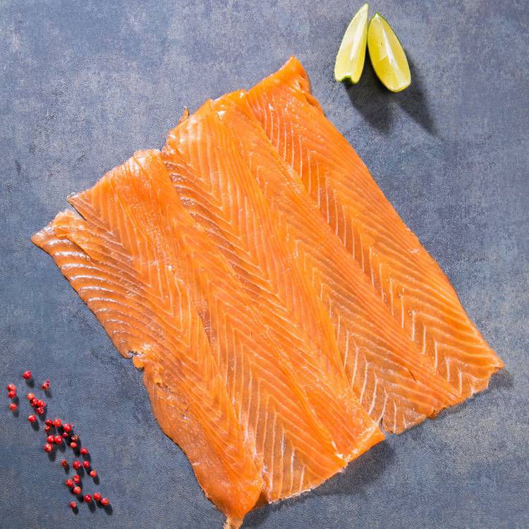 Le Saumon fumé tranché long des Shetlands