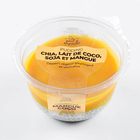 Le Pudding de chia, coco et coulis de mangue