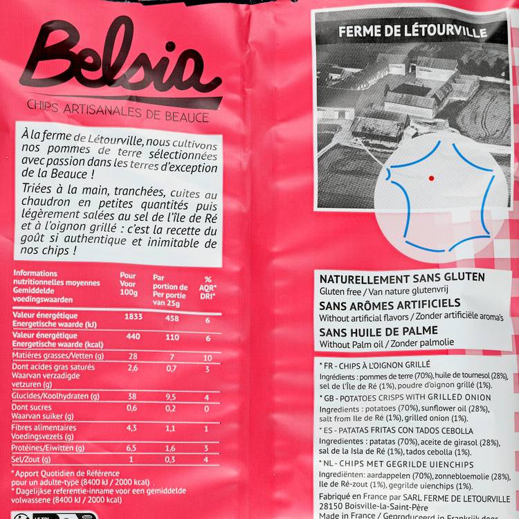 Les Chips artisanales à l'oignon grillé français
