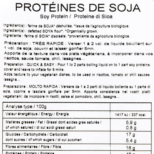 Les Protéines de soja en gros morceaux BIO
