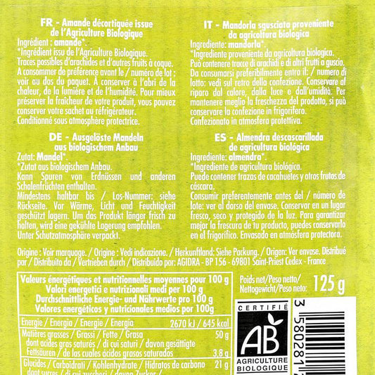Les Amandes décortiquées BIO