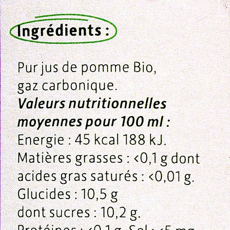 Le Pétillant de pomme BIO
