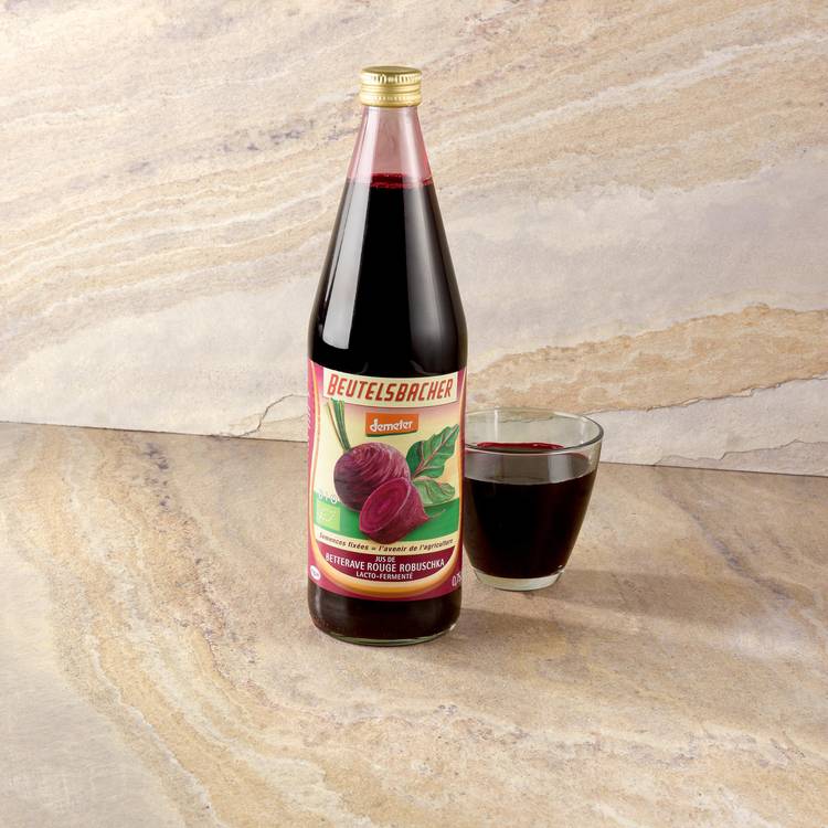 Le Jus de betterave robuschka lacto-fermenté BIO