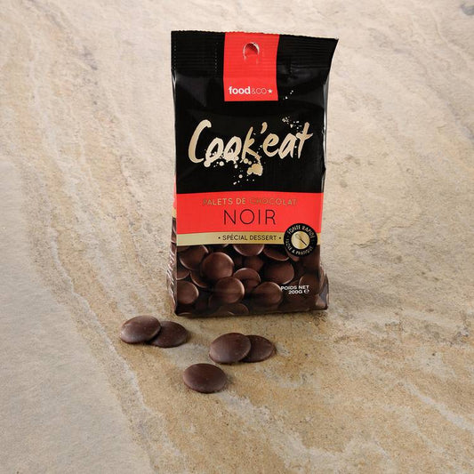Les Palets de chocolat noir dessert