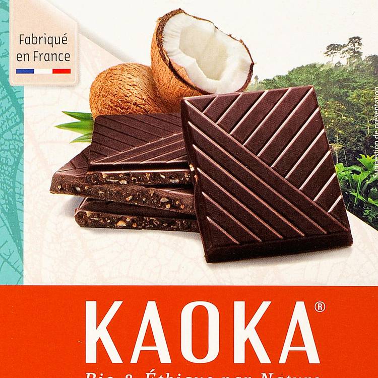 Le Chocolat noir noix de coco BIO