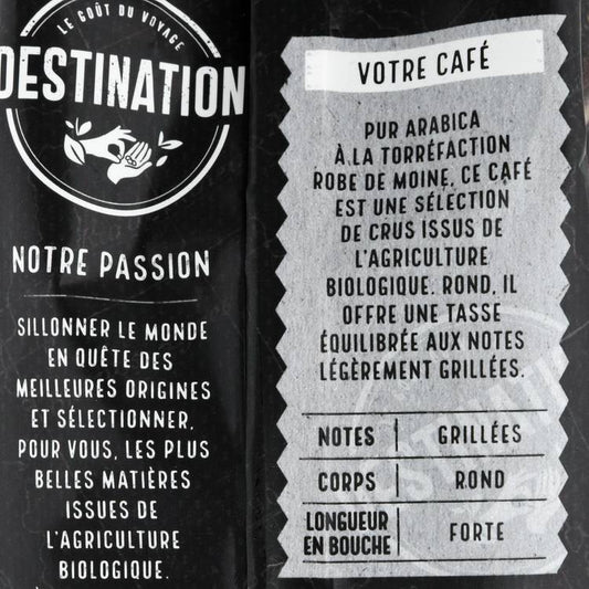 Le Café pur arabica moulu BIO