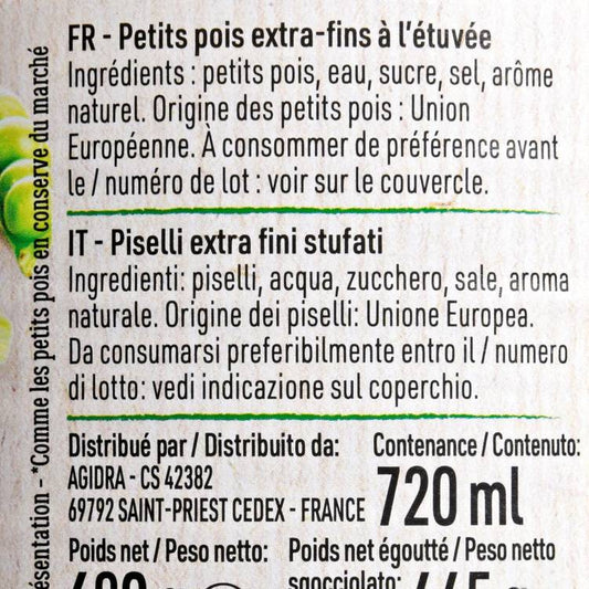 Les Petits pois extra fins