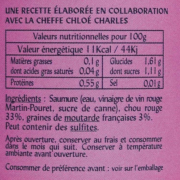 Les Pickles de chou rouge et graines de moutarde "Martin Pouret"