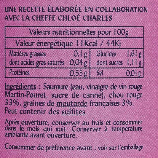 Les Pickles de chou rouge et graines de moutarde "Martin Pouret"