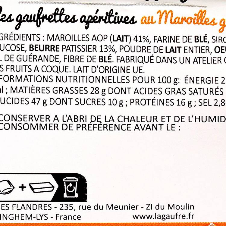 Les Gaufrettes apéritives maroilles