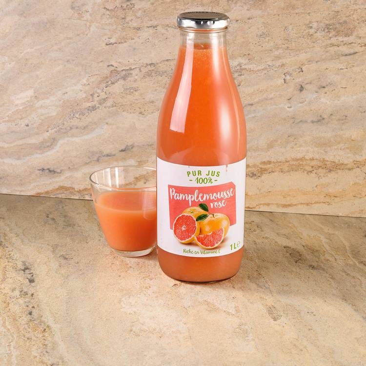 Le Pur jus de pamplemousse rose