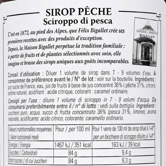 Le Sirop de pêche