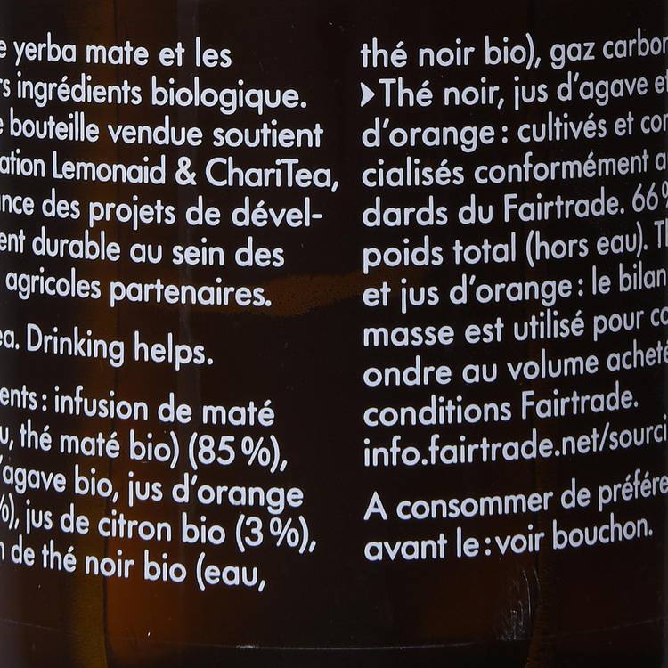 La ChariTea mate thé noir  BIO "Lemonaid"