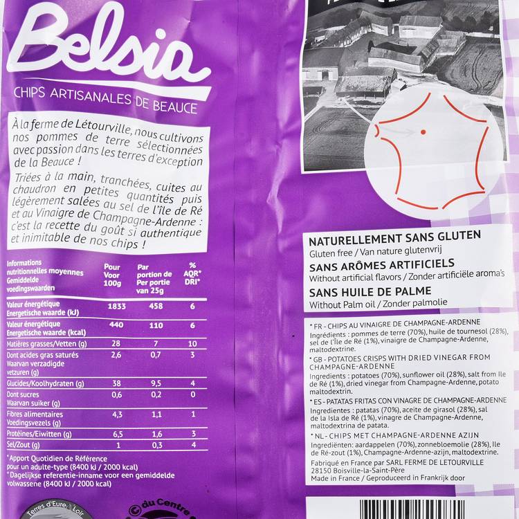 Les Chips au vinaigre de Champagne Ardennes