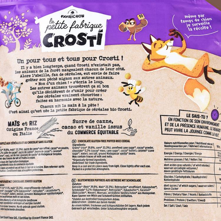 Les Céréales riz soufflé chocolat BIO