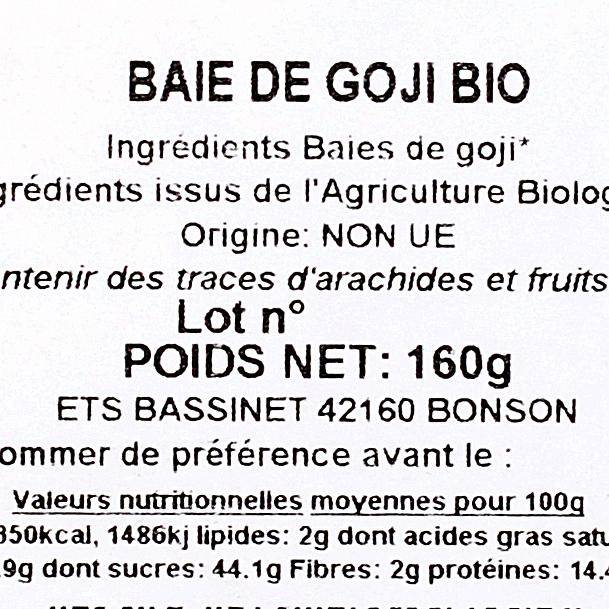 Les Baies de goji BIO
