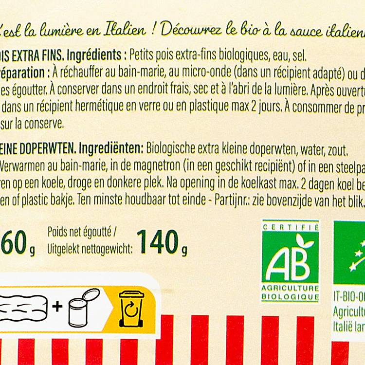 Les Petits pois BIO