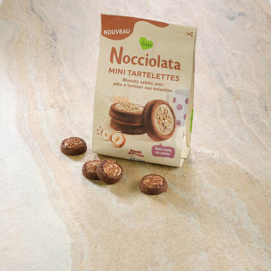 Les Mini-tartelettes pâte à tartiner aux noisettes BIO