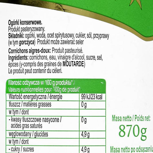 Les Cornichons aigres doux