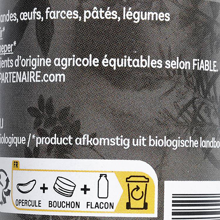 Le Poivre noir moulu BIO