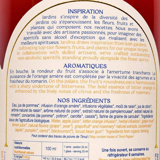 L'Apéritif orange amère & romarin sans alcool BIO