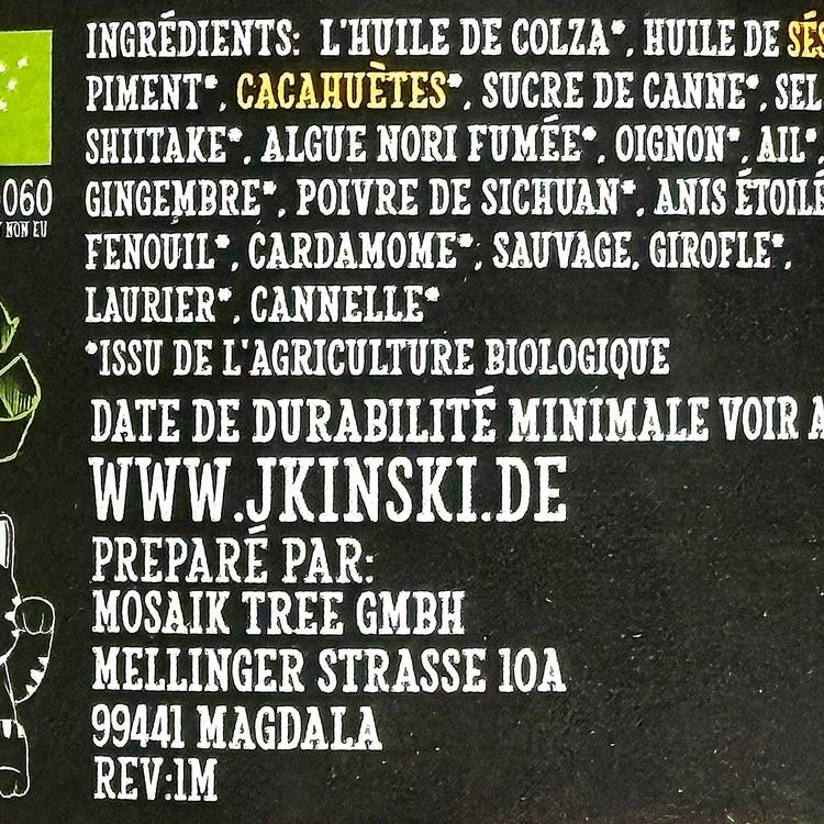 Le Condiment épicé crunchy BIO