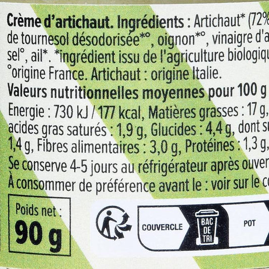 La Crème d'artichaut "Omie" BIO