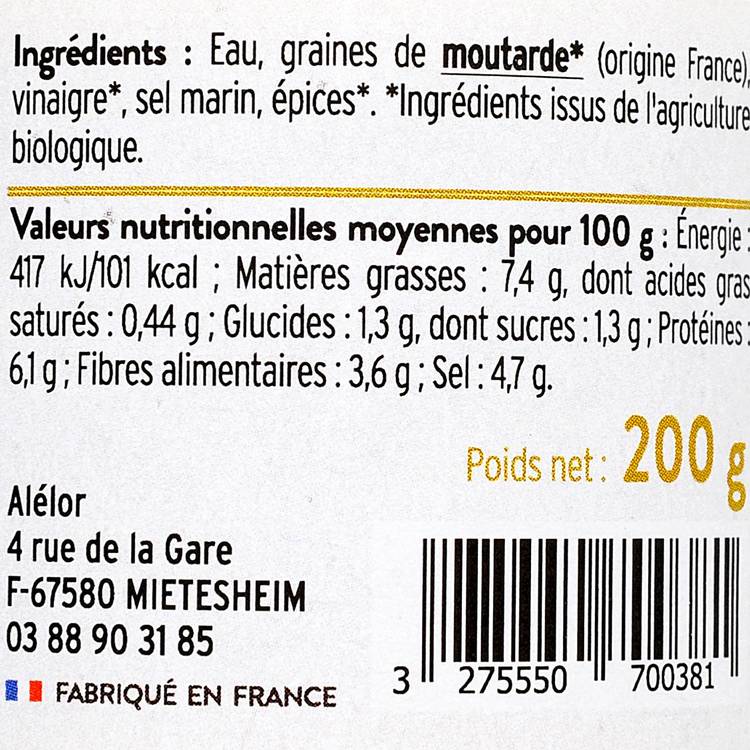 La Moutarde douce BIO