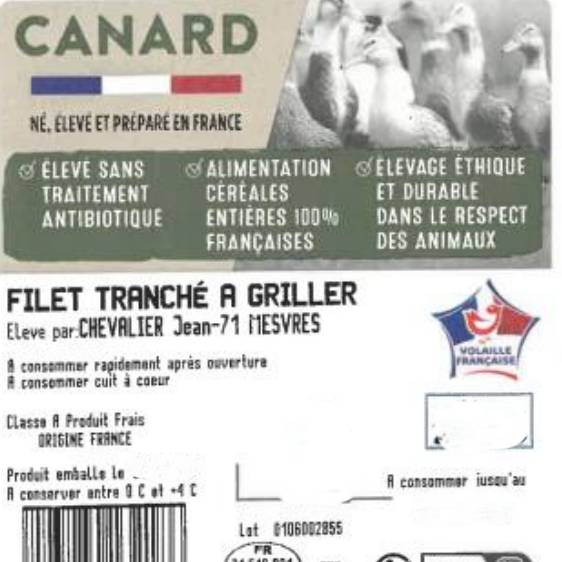 Le Filet de canard tranché