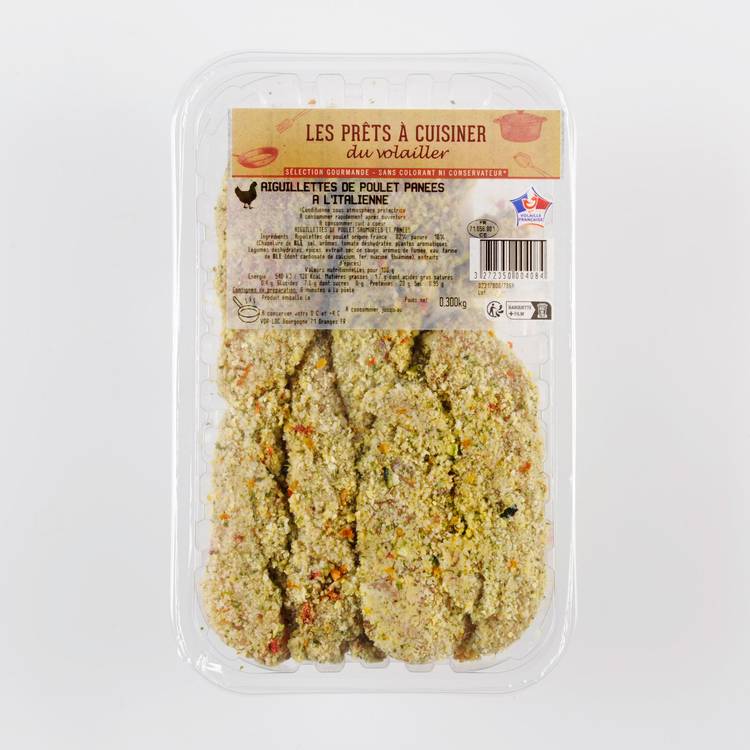 Les Aiguillettes de poulet panées à l'italienne