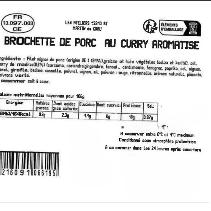 Les Brochettes de filet mignon à l'indienne