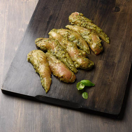 Les Aiguillettes de poulet au pistou