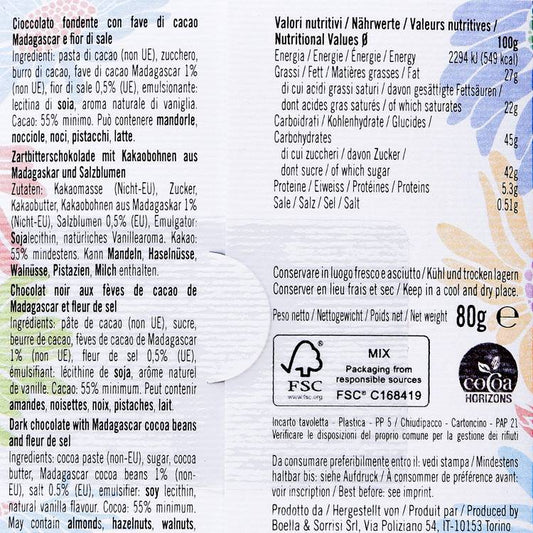 Le Chocolat noir aux fèves de cacao de Madagascar et au sel