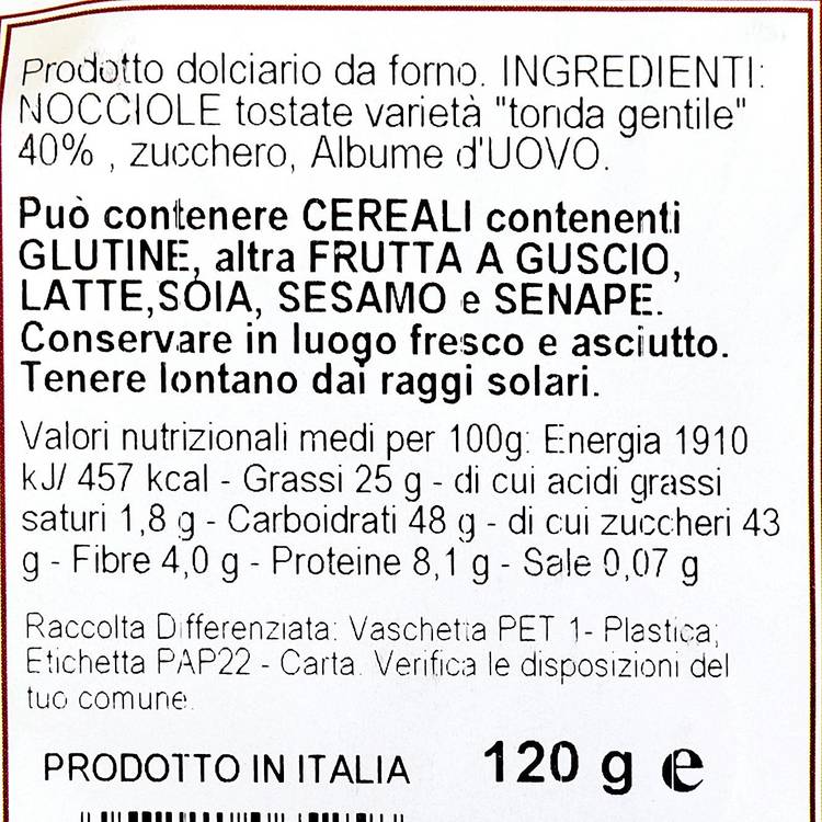 Les Biscotti Brutti e Buoni à la noisette