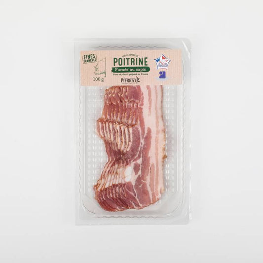 La Poitrine de porc crue fumée